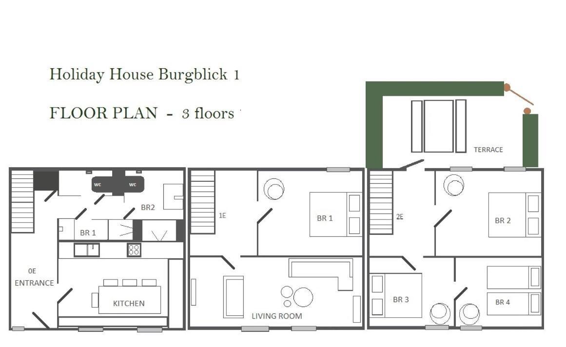 Holiday House Burgblick1 With Terrace - Vosproperties Monschau Exterior foto